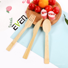 Eco Disposable Bamboo Cutlery Spoon Knife And Fork Set In one Paper bag